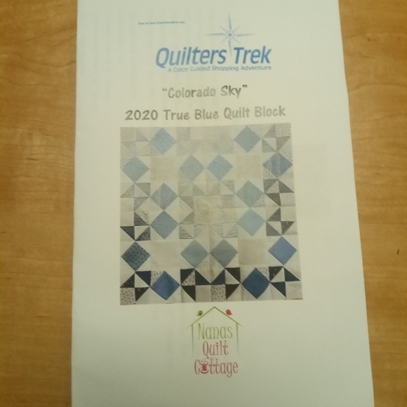 New Quilters Trek Colorado Sky 2020 True Blue Quilt Block Kit - Picture 1 of 4